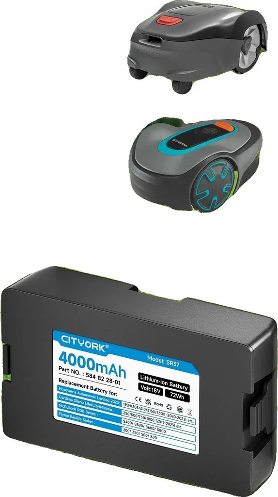 Batteria Robot Tosaerba 4000mAh 18V | Ricambio Husqvarna Gardena
