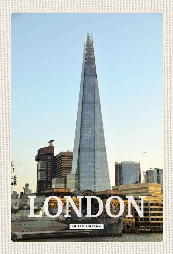 vianmo Holzschild 30x20 cm London Stadt United Kingdom Bildmotiv Reisemotiv Abenteuer Reisen