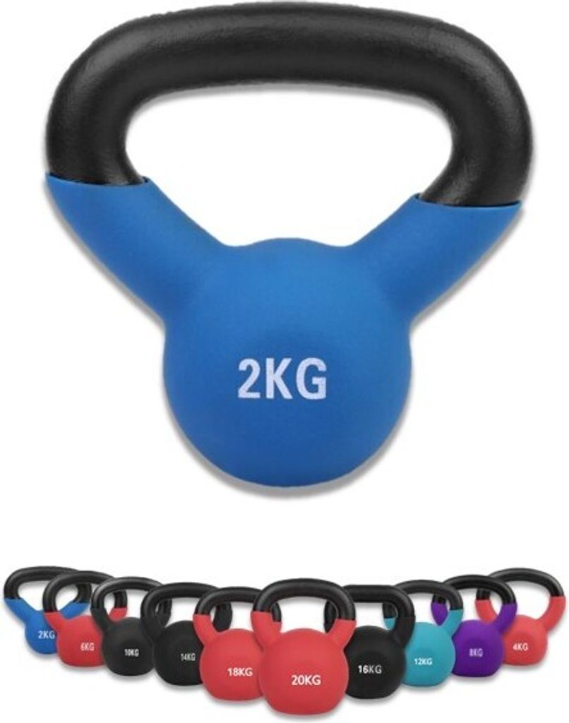 Kettlebell Movit Kettlebell en fonte néoprène poids au choix de 2kg à 24kg - - Poids : 22kg