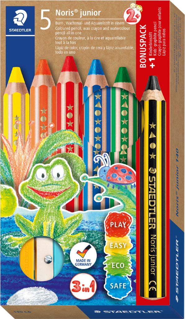 STAEDTLER Hexagonal-Buntstift Noris junior Bonuspack 5 7-teilig