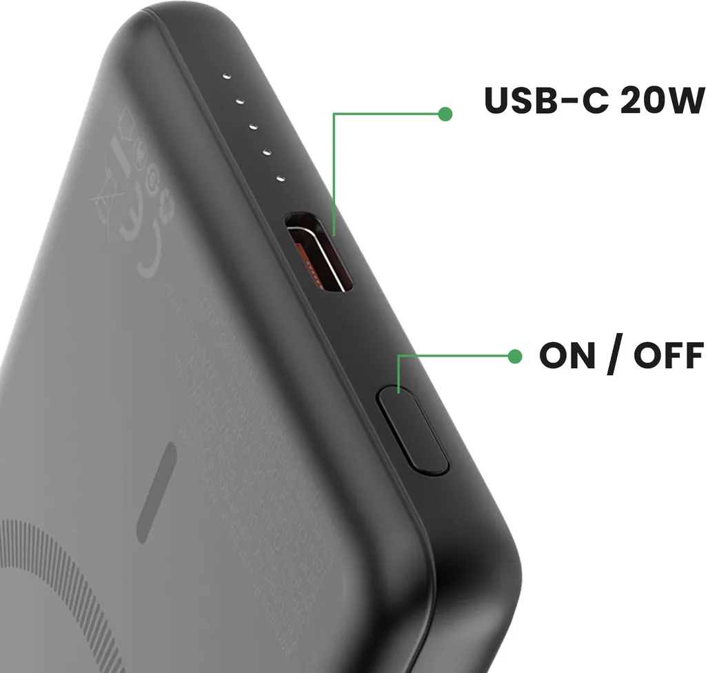Chargeur MagSafe Akashi 20W Power Delivery et Capacité 5000mAh
