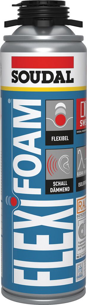 Soudal PolyurethanPistolenschaum Flexifoam elastisch 500ml Produktbild 