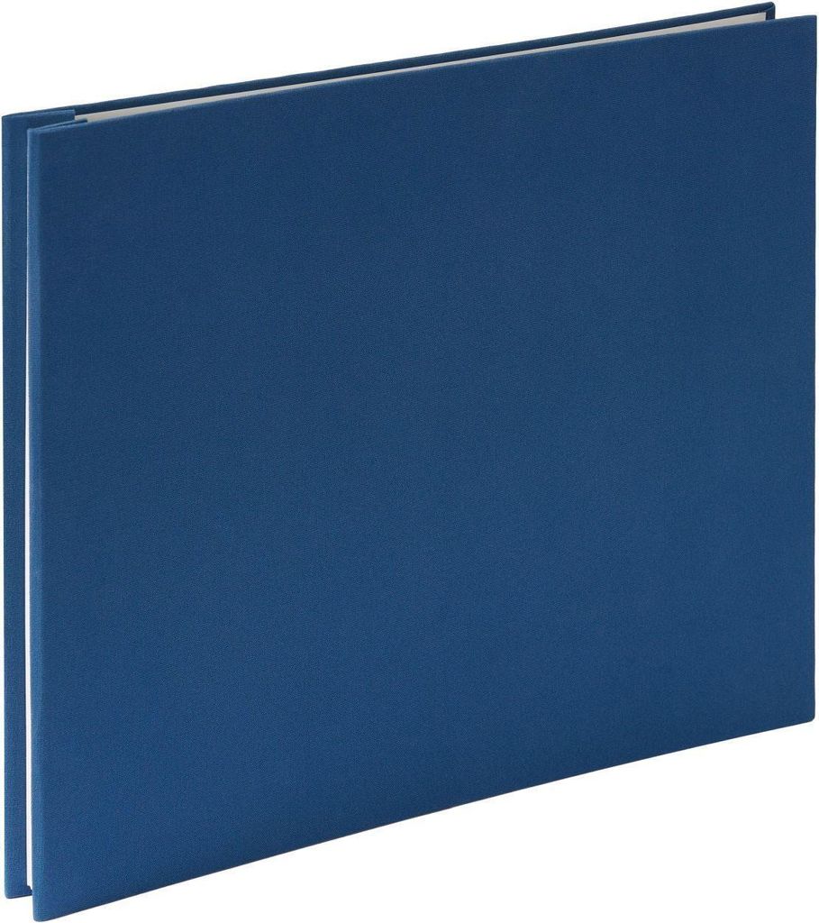 HNFD Leinenalbum mit Schraubverschluss blau 38x31 cm 40 weiße Seiten