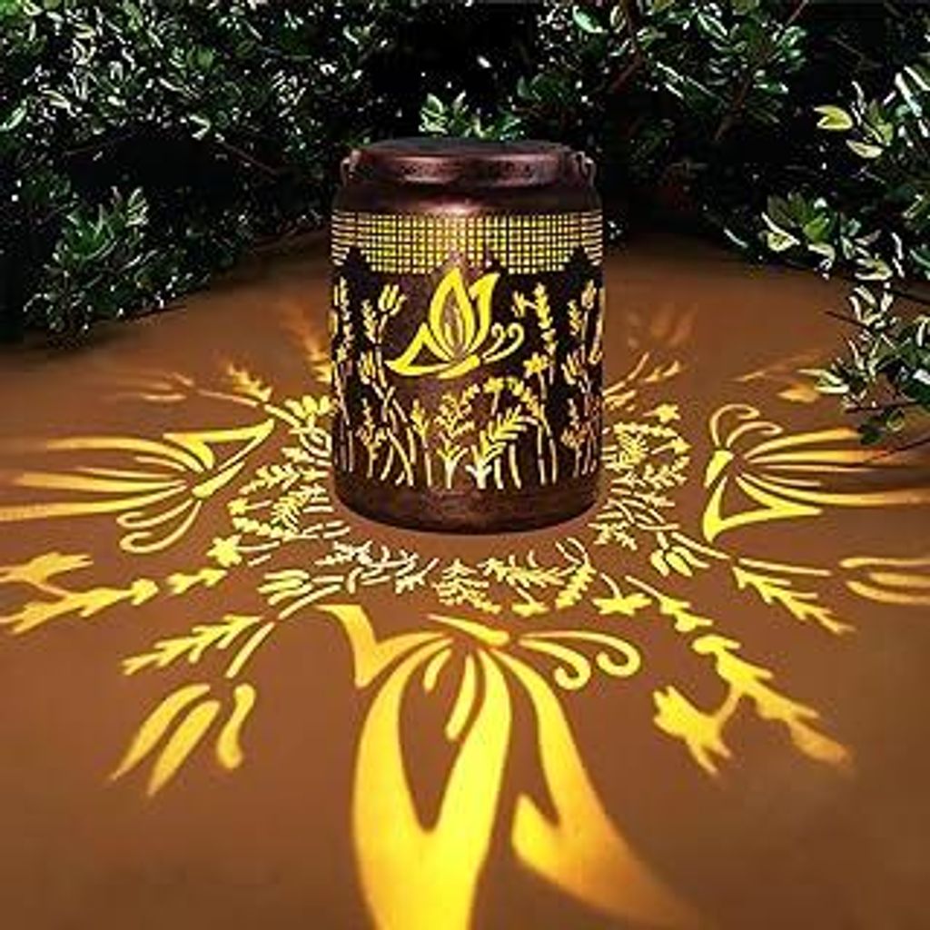 Butterfly Geschenke FüR Frauen Mama Mutterta, Solar Laternen FüR DraußEn, HäNgend Solarlampen FüR AußEn Garten, Wetterfest Solarleuchten Gart...