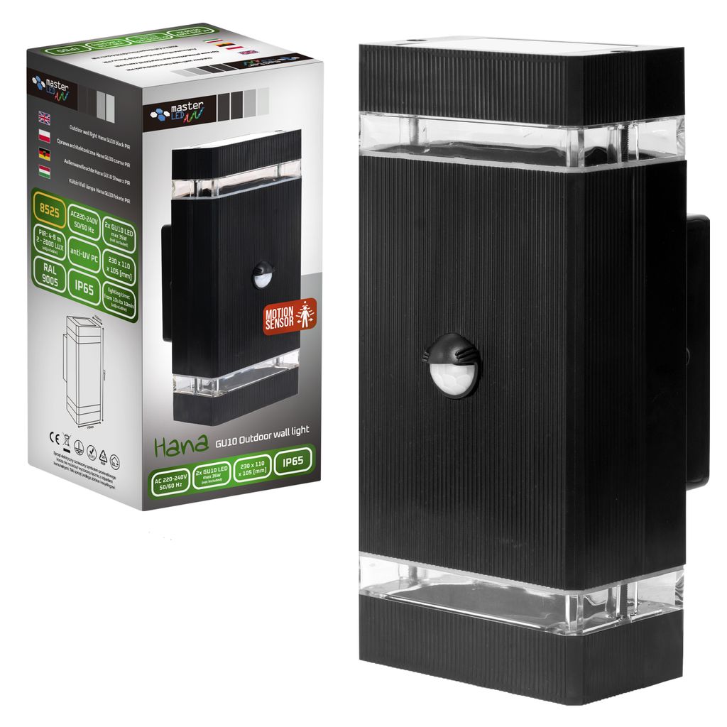 A product box and the product itself are shown side-by-side.