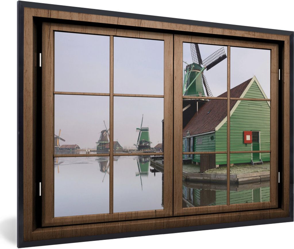 MuchoWow® MuchoWow® Gerahmtes Poster Aussicht - Mühle - Produktbild 