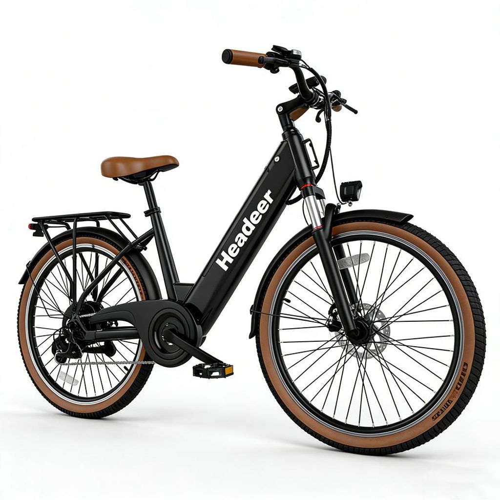 Stadt-Elektrofahrrad für Erwachsene BD26195 schwarz, 48V Produktbild 