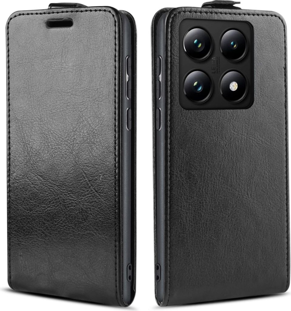 Handy Hülle für Xiaomi 14T Magnet Cover Case Klapphülle Schutzhülle Farbe: Schwarz