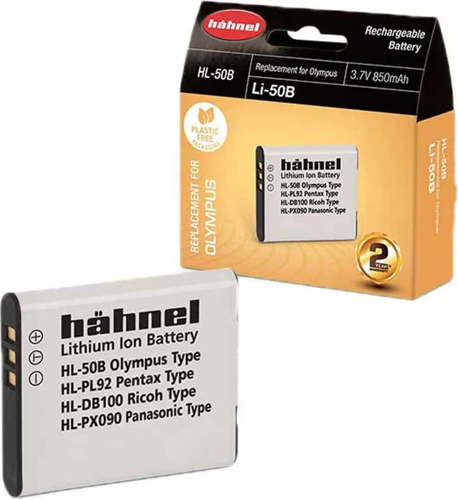 Batteria Ricaricabile Hahnel HL-50B 850mAh - Qualità Li-Ion Garantita