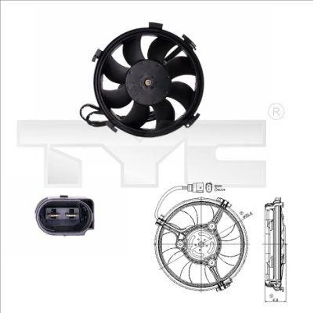 Ventilateur de radiateur pour Volkswagen Passat 3B montage origine