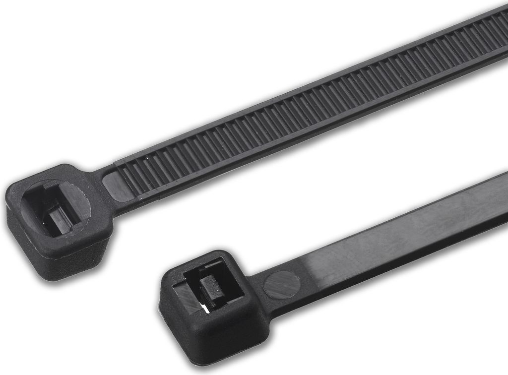 Set mit 150 starken Kabelbindern, 7,8x370 mm (schwarz, extra breit)