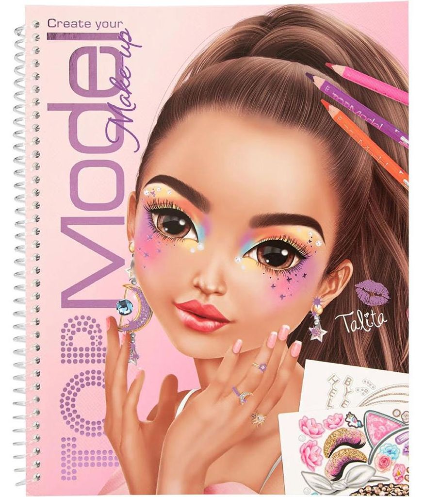 Libro da colorare TOPModel make-up con adesivi Immagine del prodotto 