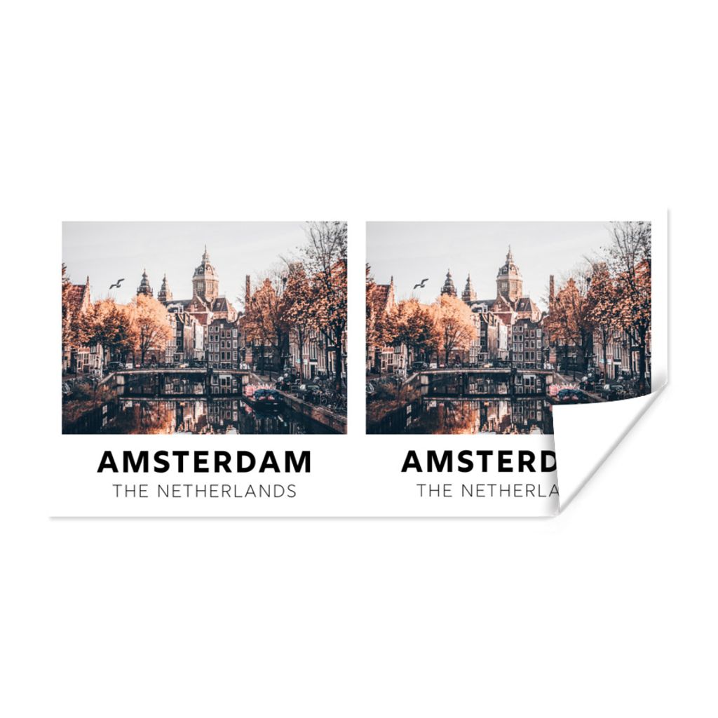 MuchoWow Poster Amsterdam - Niederlande - Wasser 160x80 cm - Foto Poster