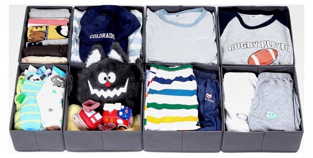 8er Set Schubladenorganizer für PAX Kleiderschrank 100×58 cm, faltbar, Schubladeneinsatz für Kleidung und Kinderkleidung, modulares Design, stab...