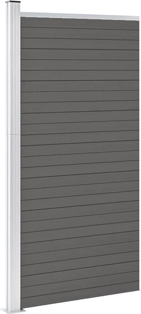 vidaXL Zaunelement WPC 95x186 cm Grau