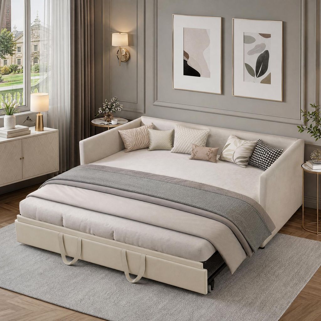 INONEFT, sofá cama de 90/180 x 200 cm, estructura de cama Imagen del producto 