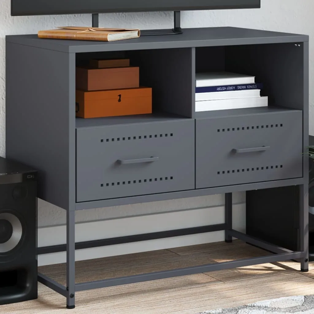 Mobile TV Antracite 68x39x60,5 cm Acciaio Maison Exclusive Industrial