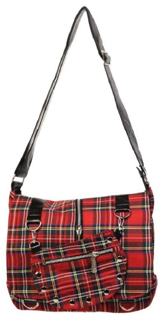 Banned Umhängetasche - Tartan Messenger Rot Produktbild 