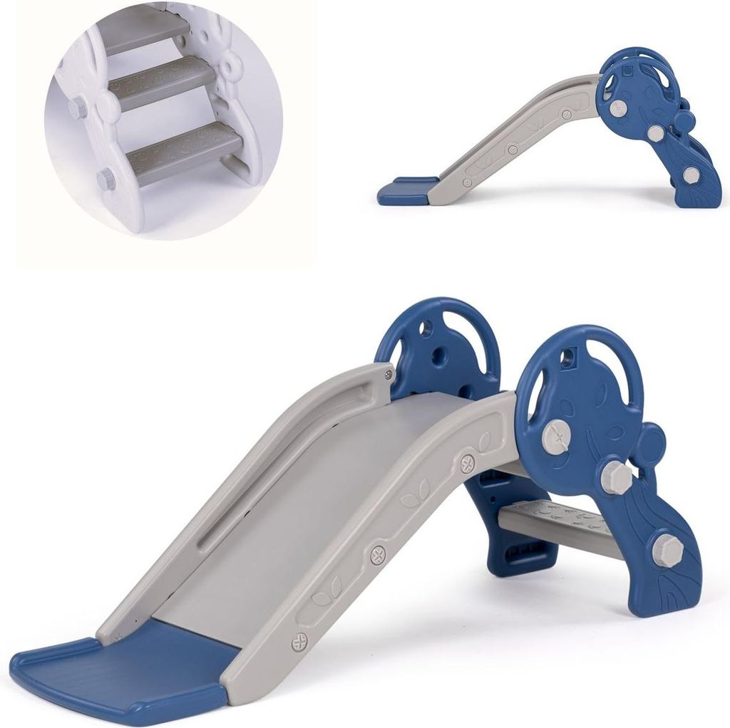 Chipolino Kinderrutsche Baum 116 cm Rutschlänge Stufen Basketballkorb wetterfest blau