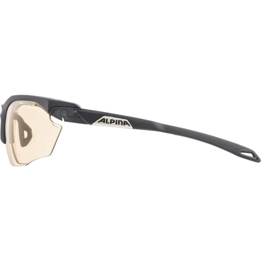 Lunettes de Vélo Photochromiques Alpina Twist Five HR VL+ Noir Mat VTT