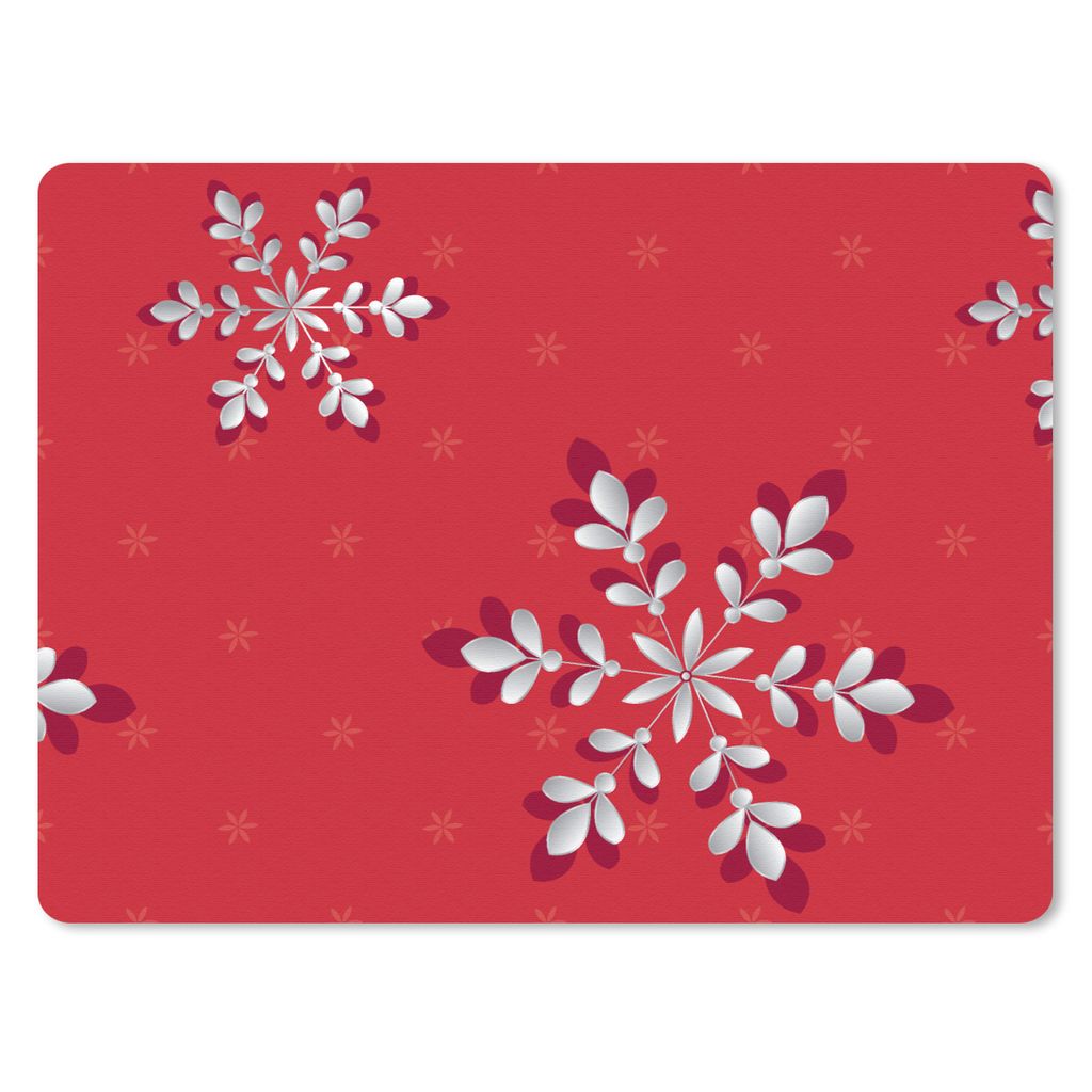 MuchoWow Mauspad Mousepad Muster - Weihnachten - Pflanzen 23x19 cm - Mousepads - Maus Mat - Pad - Mausunterlage - Schreibtischunterlage - Mauspad