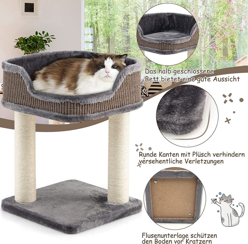 COSTWAY Kratzbaum klein 50cm, Katzenbaum mit großem Produktbild 4