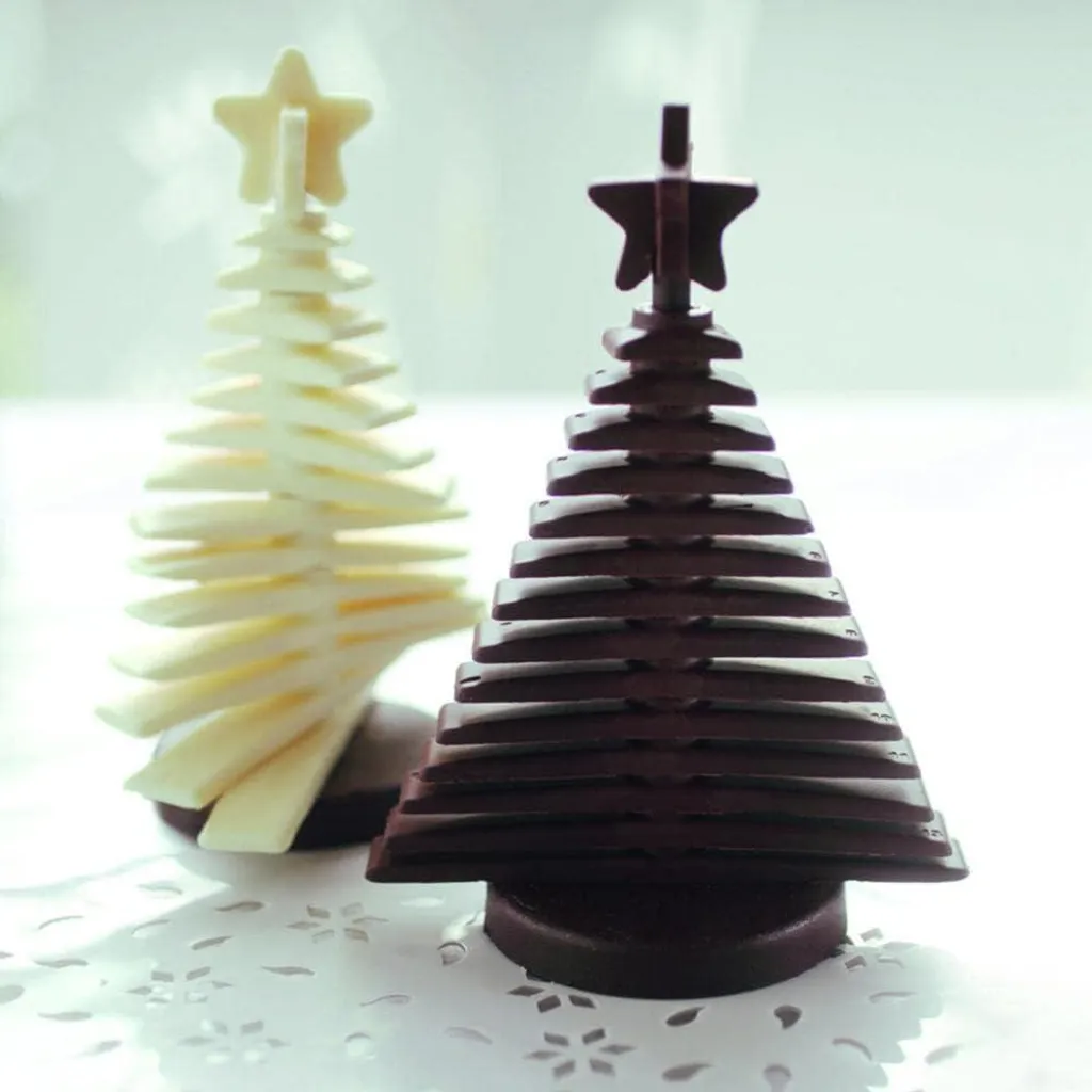 Moule Silicone pour Sapin de Noël 3D en Chocolat : Décoration de Table