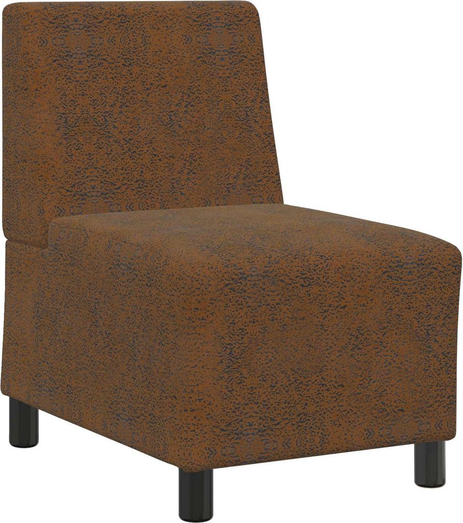 | Sofa Stuhl | mit Kissen Braun 55 x 74 x 82 cm Faux Wildleder