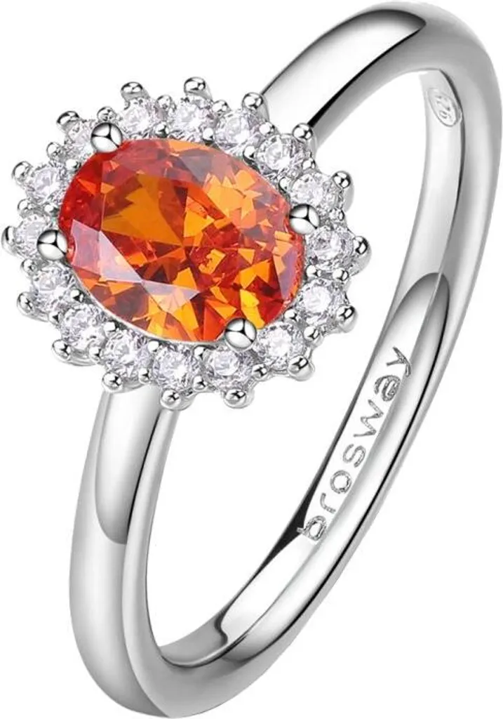 Bague fine en argent pour femme Fancy Vitamin Orange FVO19 de 58mm