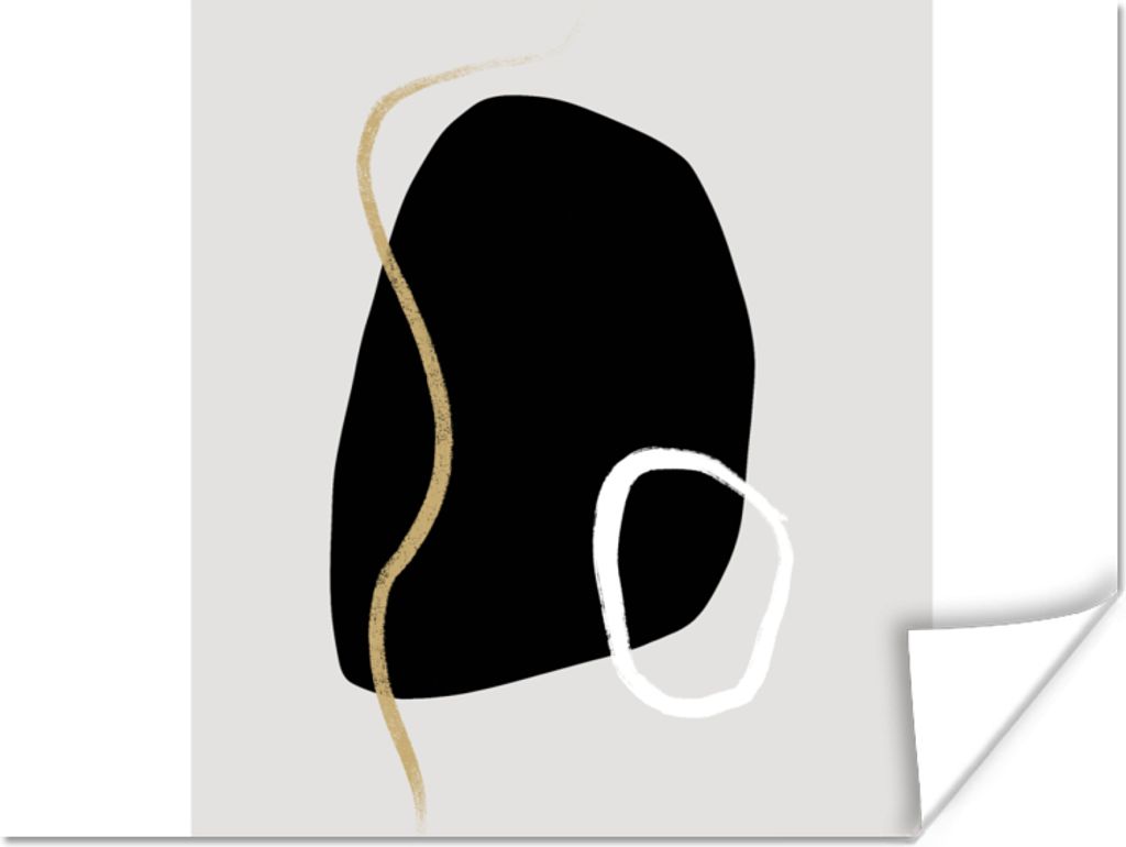 MuchoWow Poster Minimalismus - Abstrakt - Design 160x120 cm - Foto Plakat