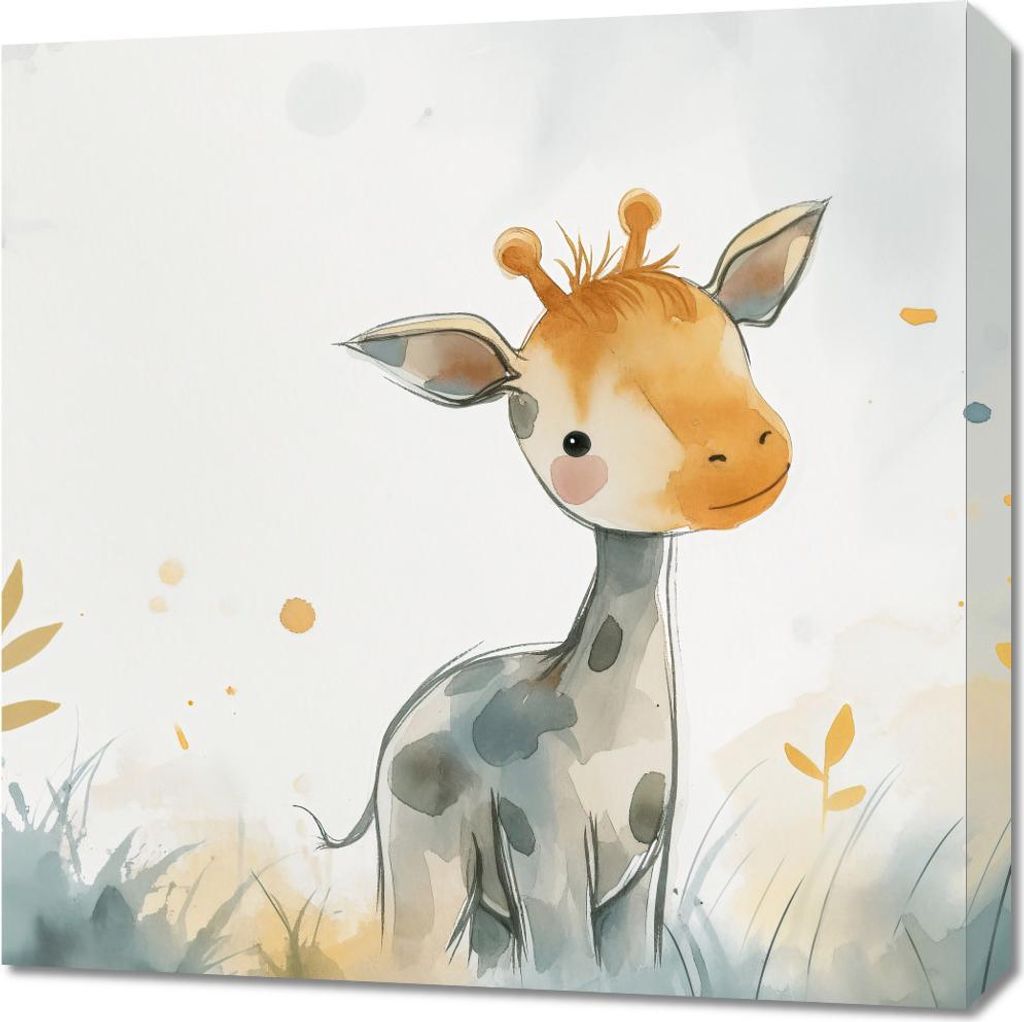 Bild 60x60cm Kleine Giraffe