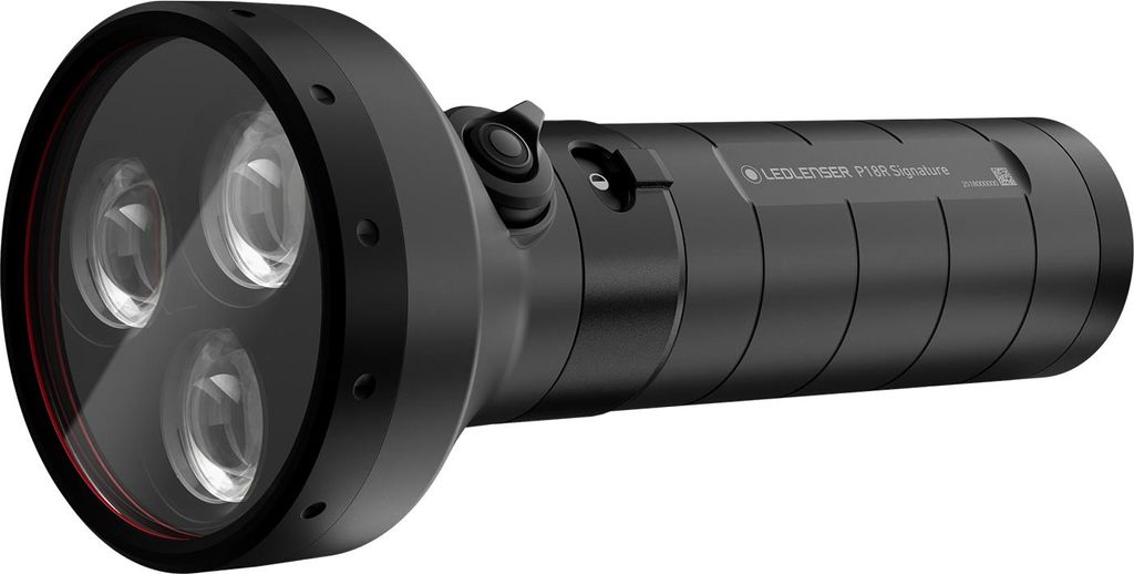 Ledlenser P18R Signature Taschenlampe Schwarz, 7000 Lumen, 630m Leuchtweite, IP68, 45h Laufzeit, USB-C