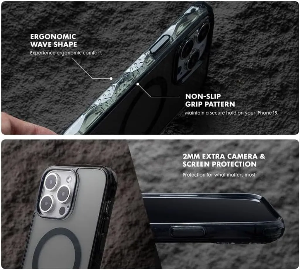 Protection MagSafe iPhone 15 Pro LAUT Crystal Matter X Usage Quotidien Robuste