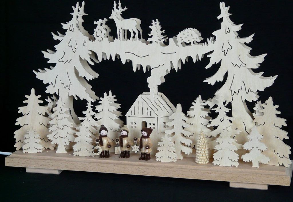 Original Erzgebirgischer Marken Schwibbogen Lichterbogen 50 x 31 cm S50-2_18