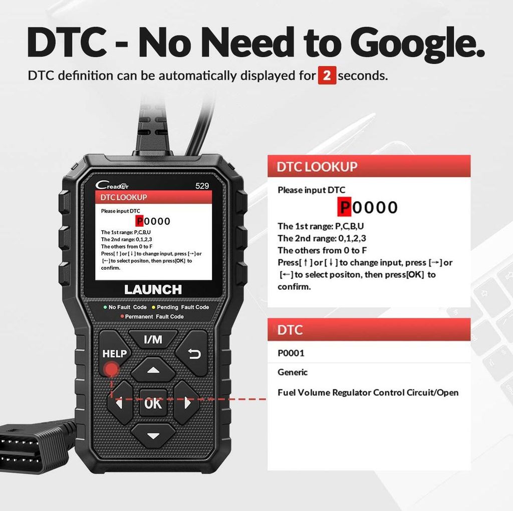 LAUNCH OBD2 Diagnosegerät CR529 KFZ Diagenosegerät Produktbild 6