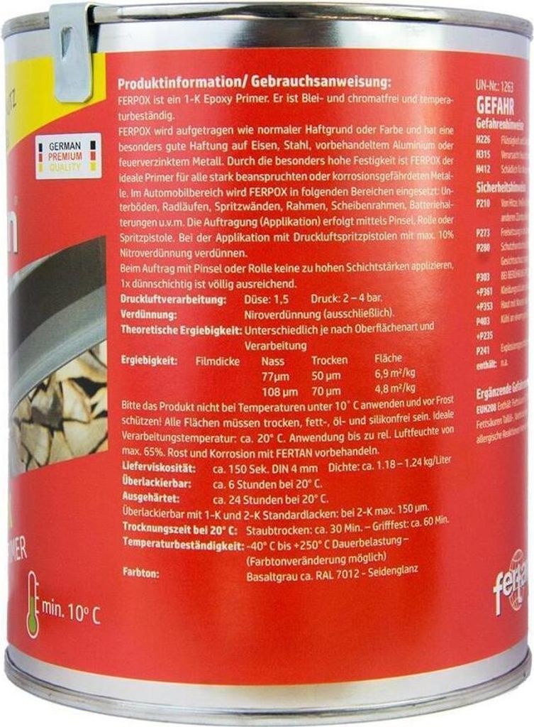 Fertan Ferpox 1-K Epoxy-Primer grau 2000 ml Dose