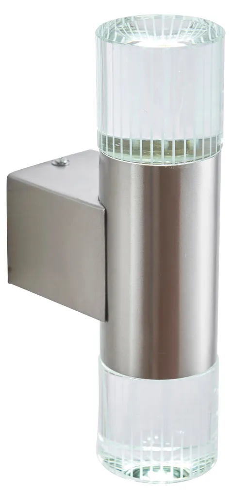 Applique murale LED extérieur en cristal chromé argent GRANT