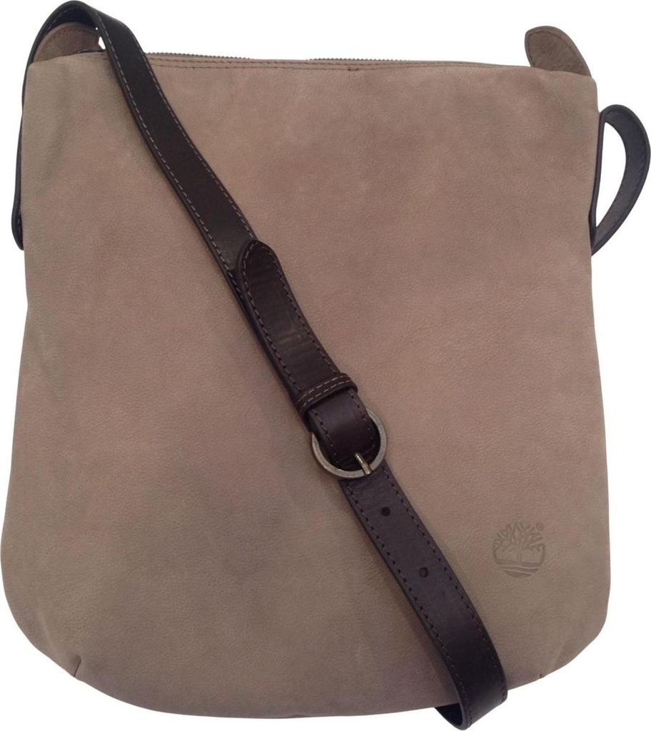 Timberland Handtasche Herren Damen Umhängetasche Leder Grau M3528-093