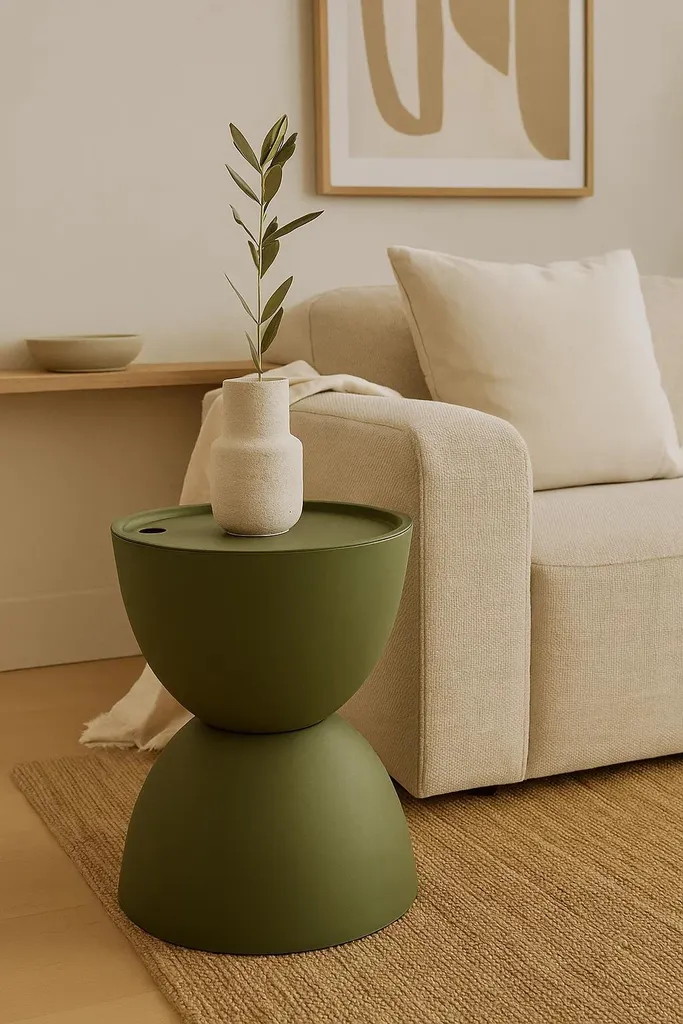 Table basse design verte : la solution déco pour petit salon chic