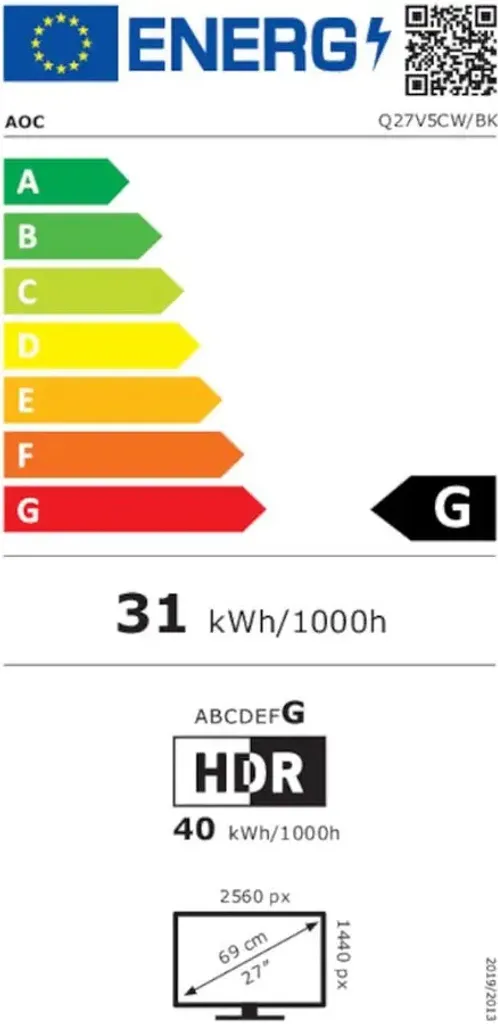 Écran 27" AOC Q27V5CW/BK pour Visioconférence et Création Graphique - 15