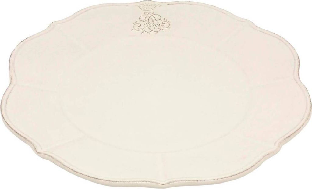 Servierplatte, Platzteller CORONA D. 32cm creme weiß Keramik Virginia Casa