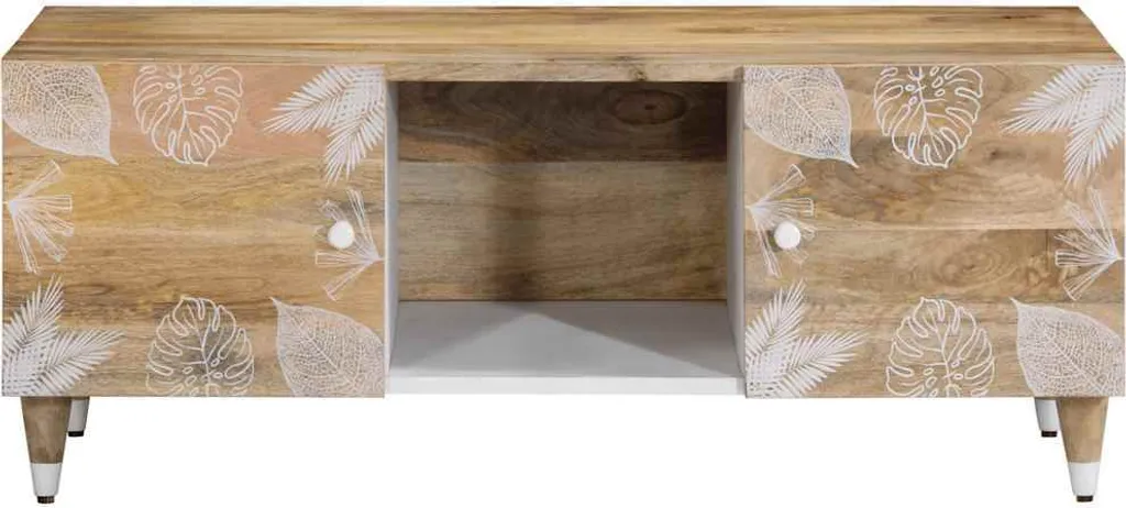 Tavolino durevole 100x54x40 cm in legno massiccio di mango - Tavolini Octo1379568 1parte - 2