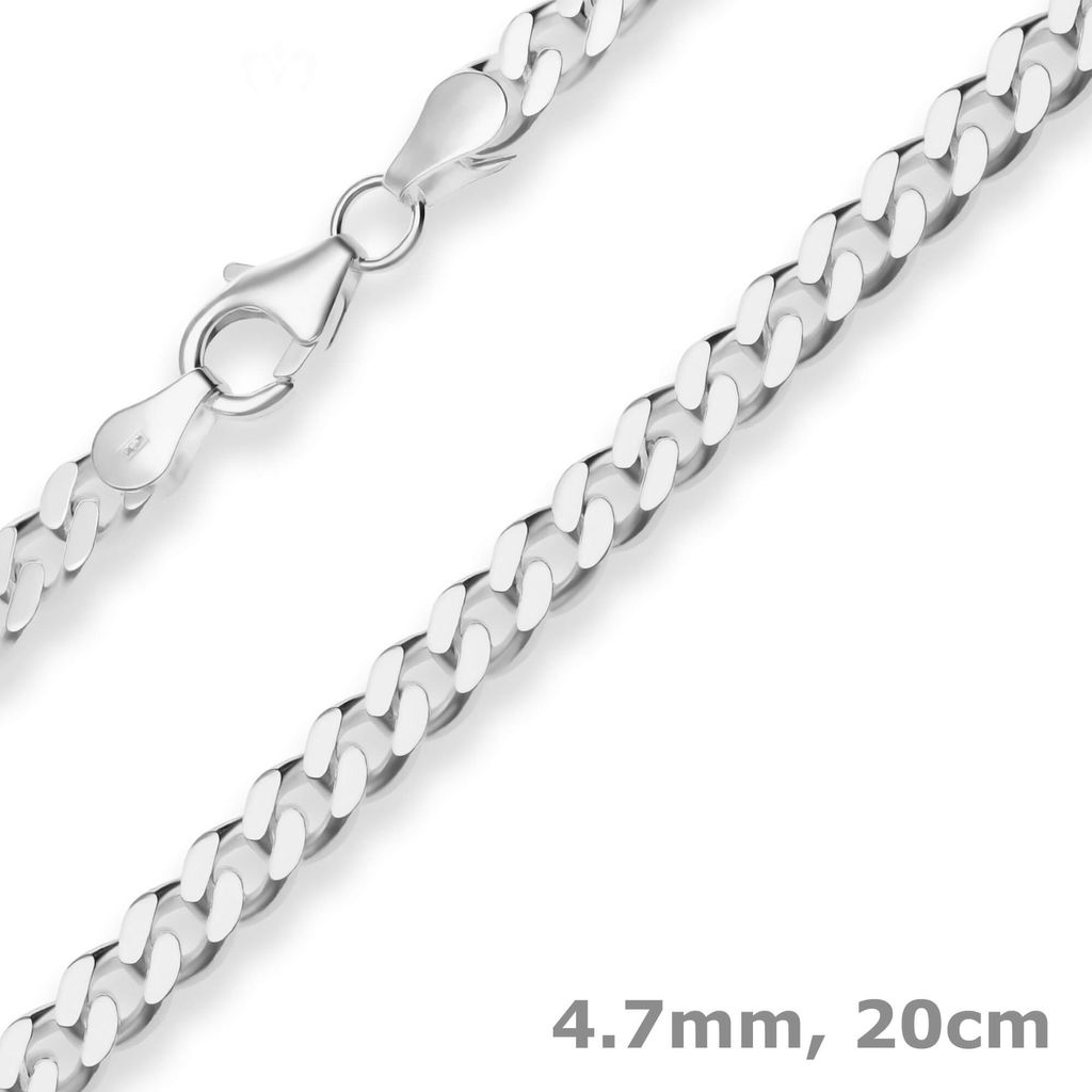 4,7mm Armband Panzerkette Silberarmband Armschmuck aus 925 Silber 20cm