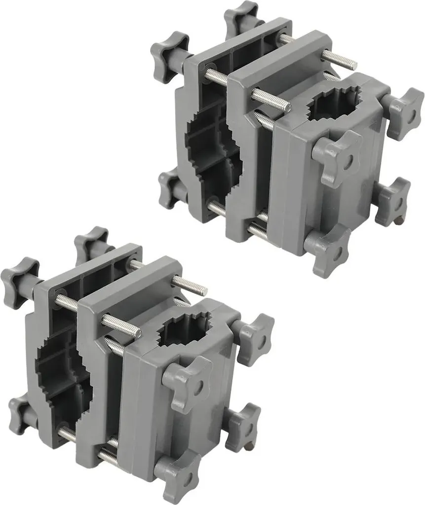 Support de Parasol pour Balustrade en Métal - Lot de 2 Montage Fixe