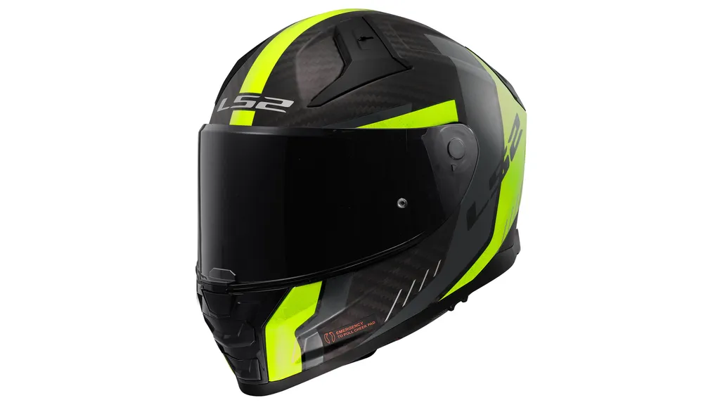 Casque intégral LS2 FF811 Vector II Carbon noir jaune mat taille S