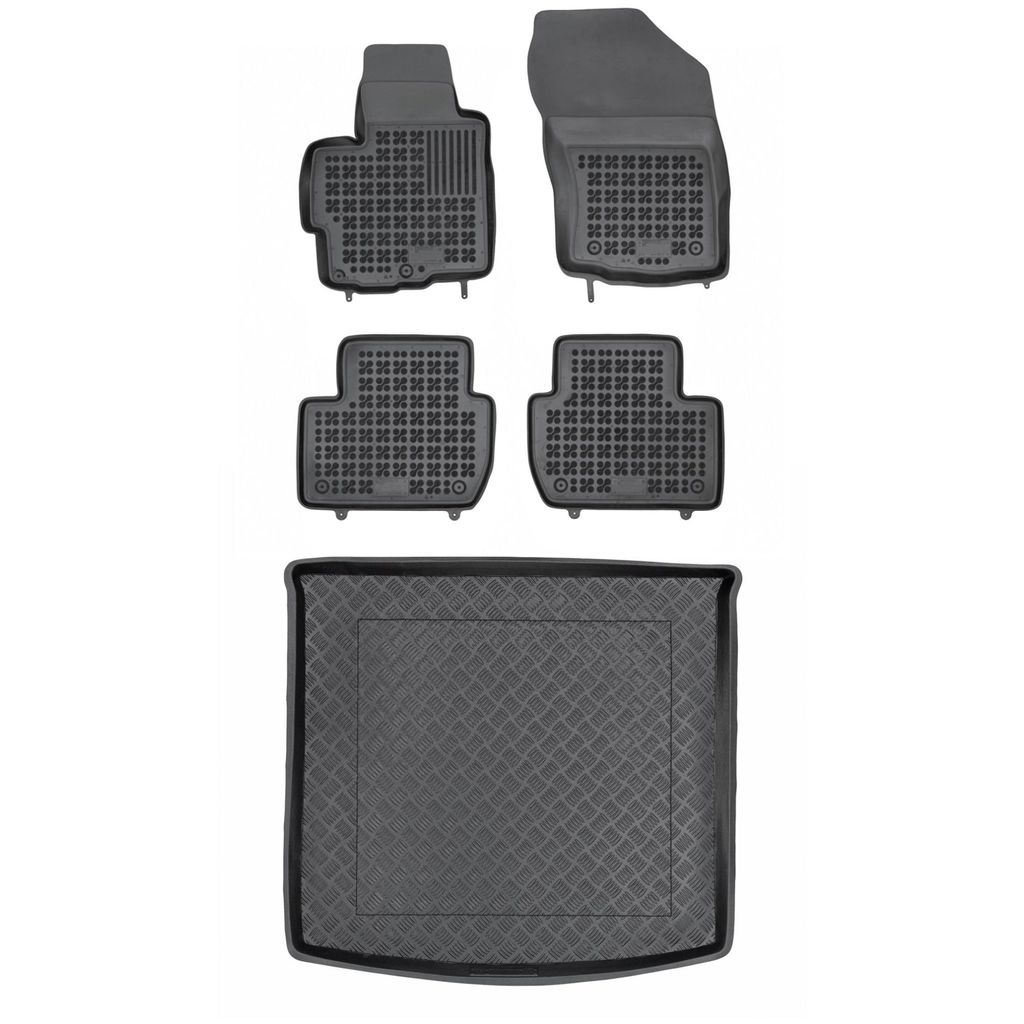 Gummifußmatten Set, Kofferraummatte für Mitsubishi OUTLANDER III 2012-2021