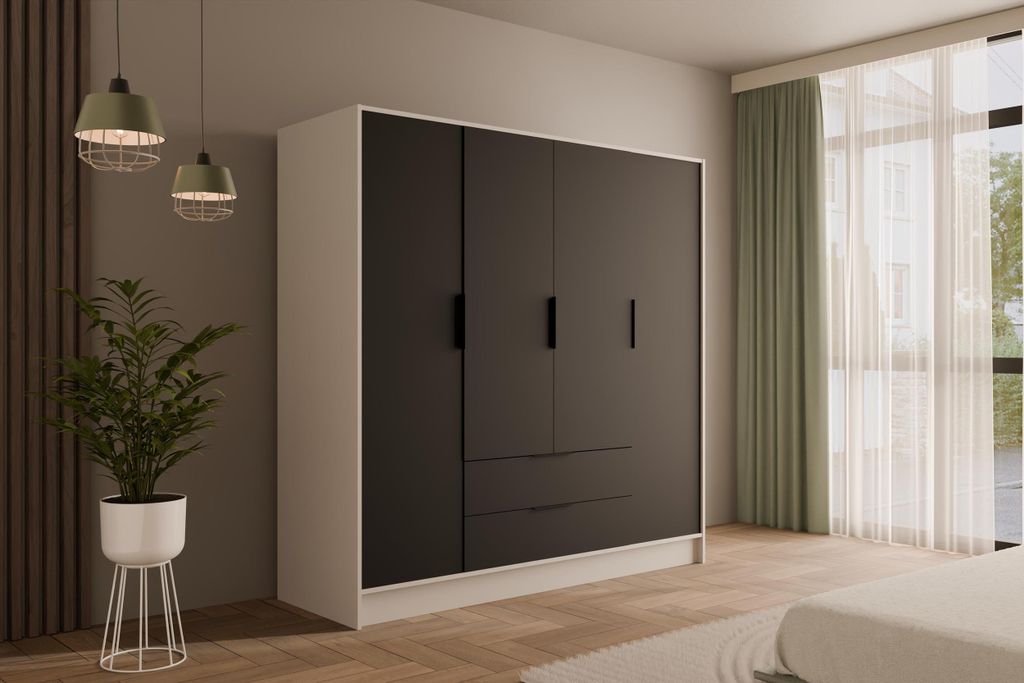 ALTDECOR  Kleiderschrank mit Flügeltüren, Garderobenschrank Produktbild 