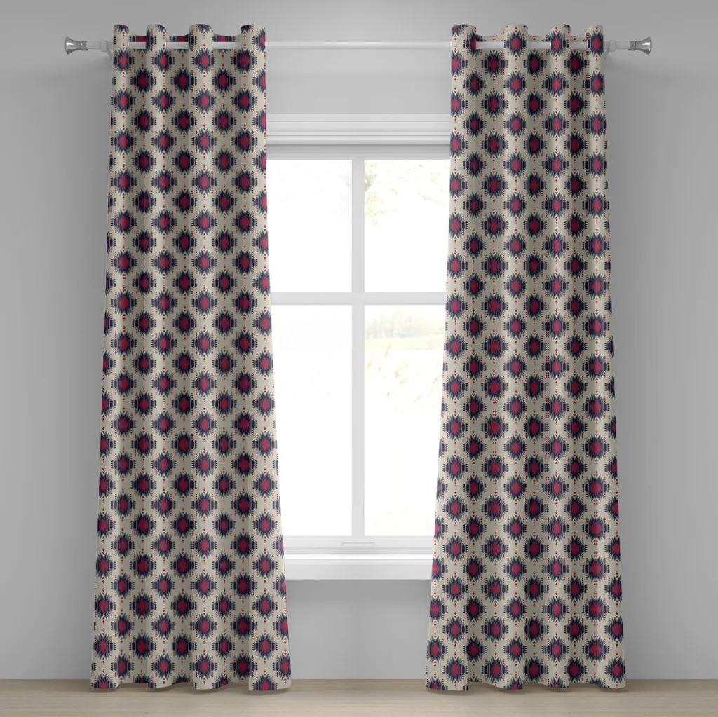 Rideau à œillets ABAKUHAUS Motif Ethnique Multicolore 280 x 175 cm