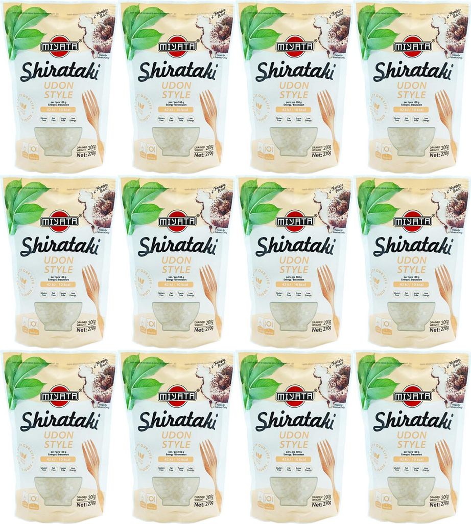 Miyata Shirataki Nudeln UDON Nudeln FORM 12x270g/ATG200g Produktbild 