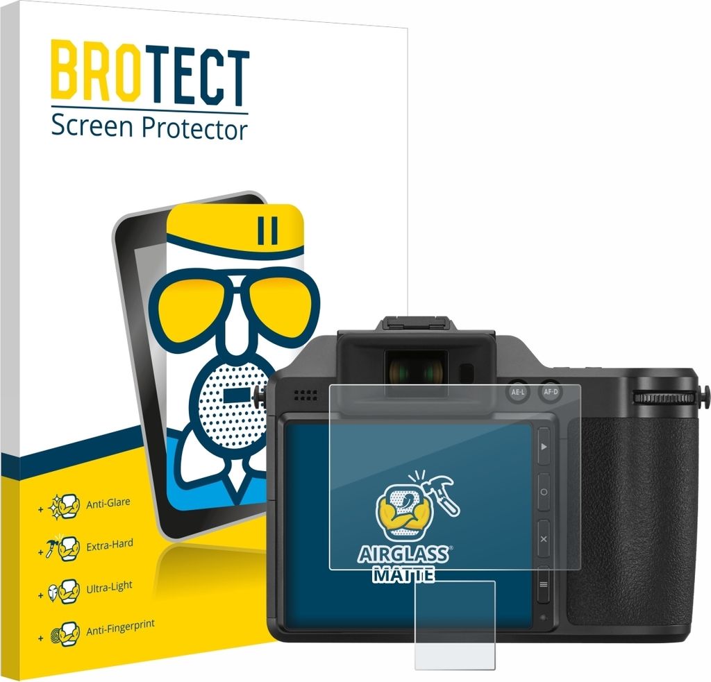 BROTECT Entspiegelungs Schutzglas für Fujifilm X-H2 Schutzfolie Panzer Folie Glas Display Schutz matt
